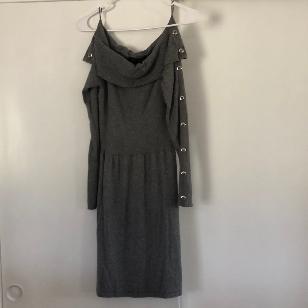 White House black market gray sweater dress